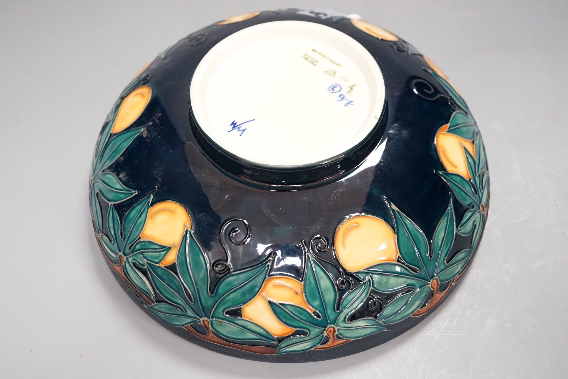 A Moorcroft Passion Flower fruit bowl - 26cm wide